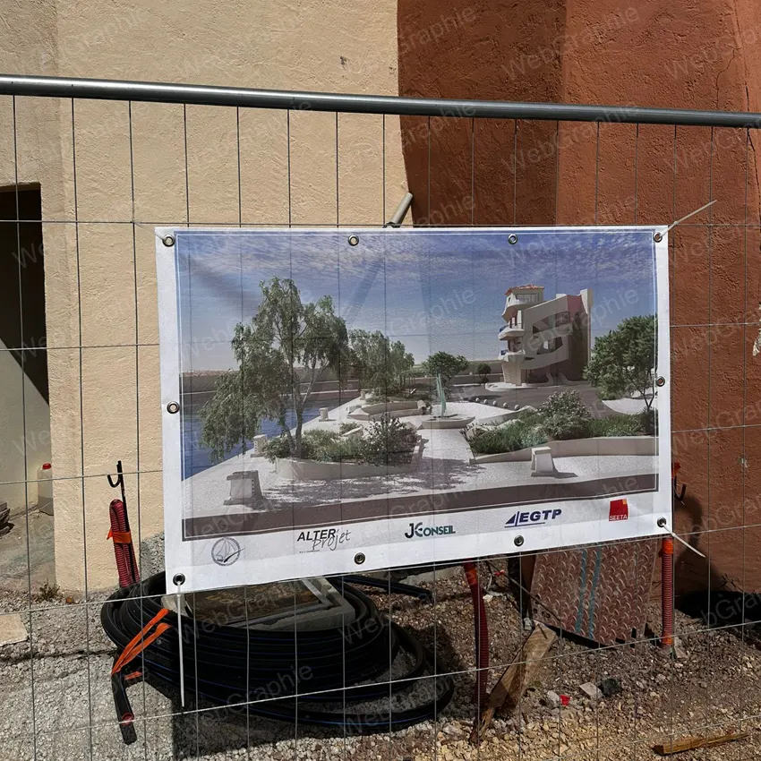 Création de bâche anti-vent par WebGraphie