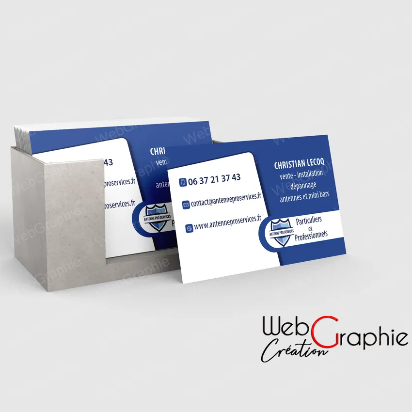 Création de cartes de visite par WebGraphie