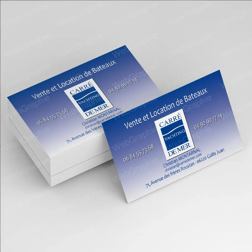 Création de cartes de visite par WebGraphie