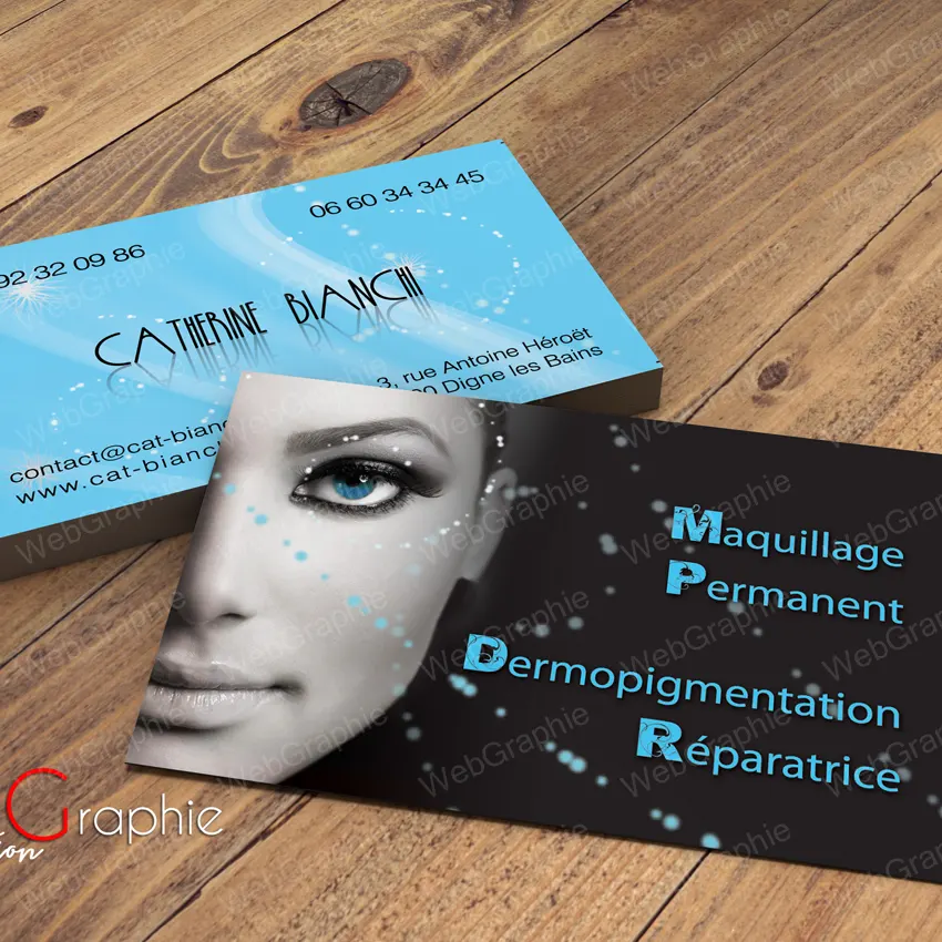 Création de cartes de visite par WebGraphie