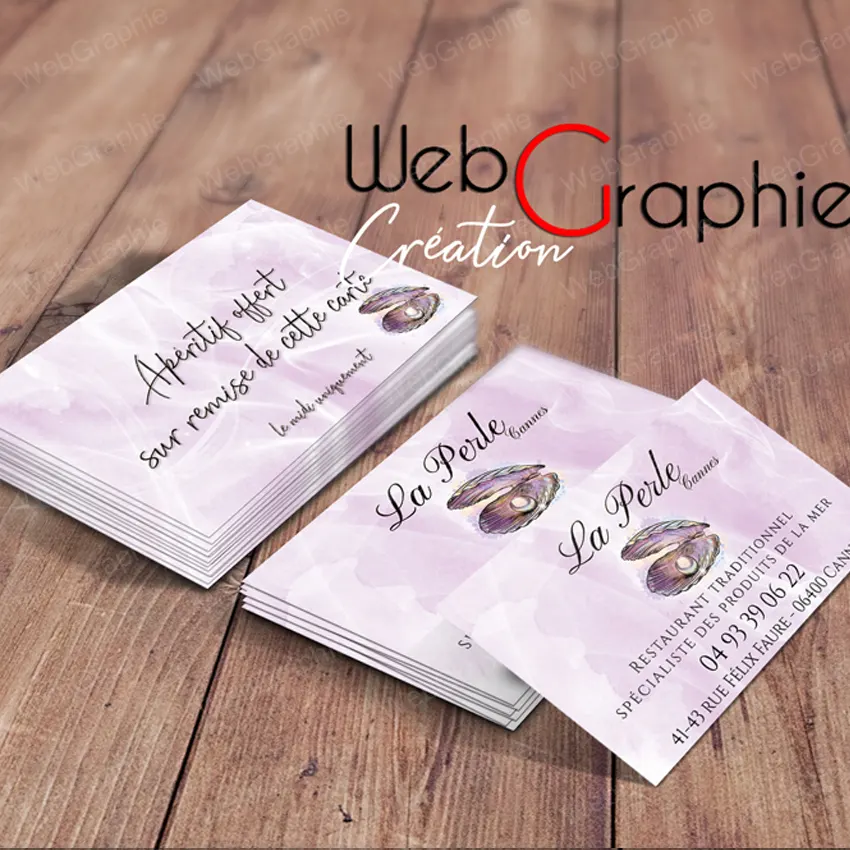 Création de cartes de visite par WebGraphie