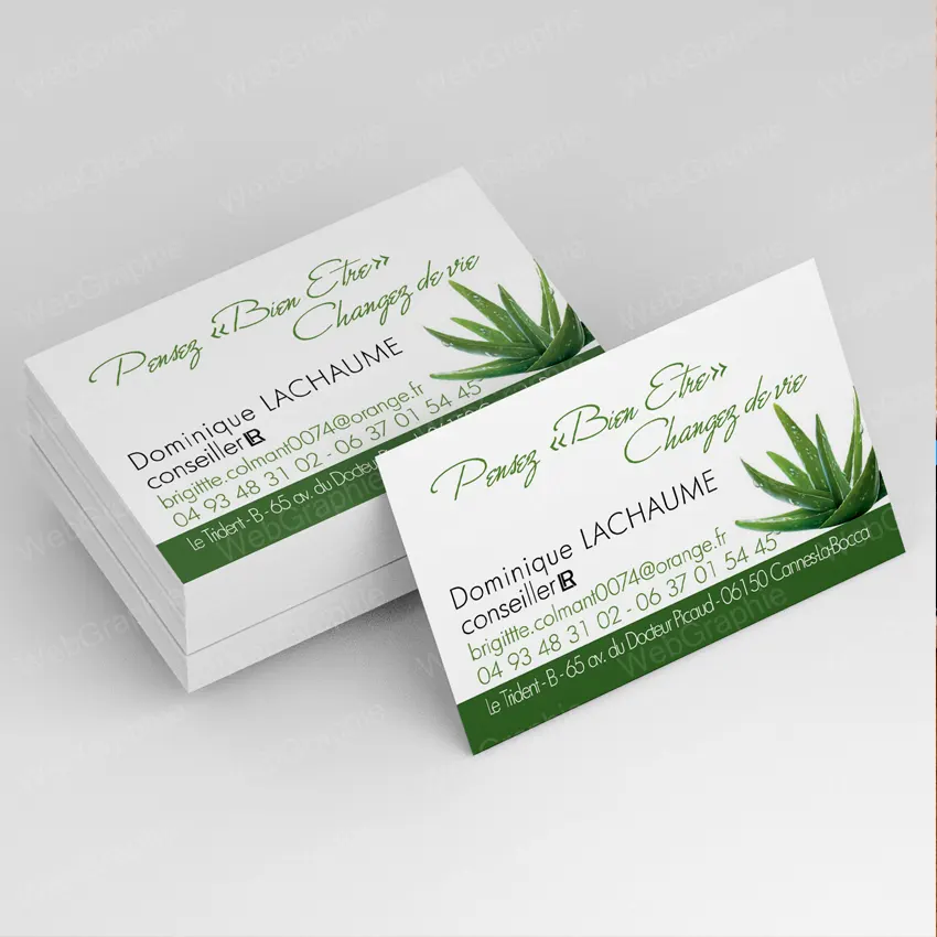 Création de cartes de visite par WebGraphie