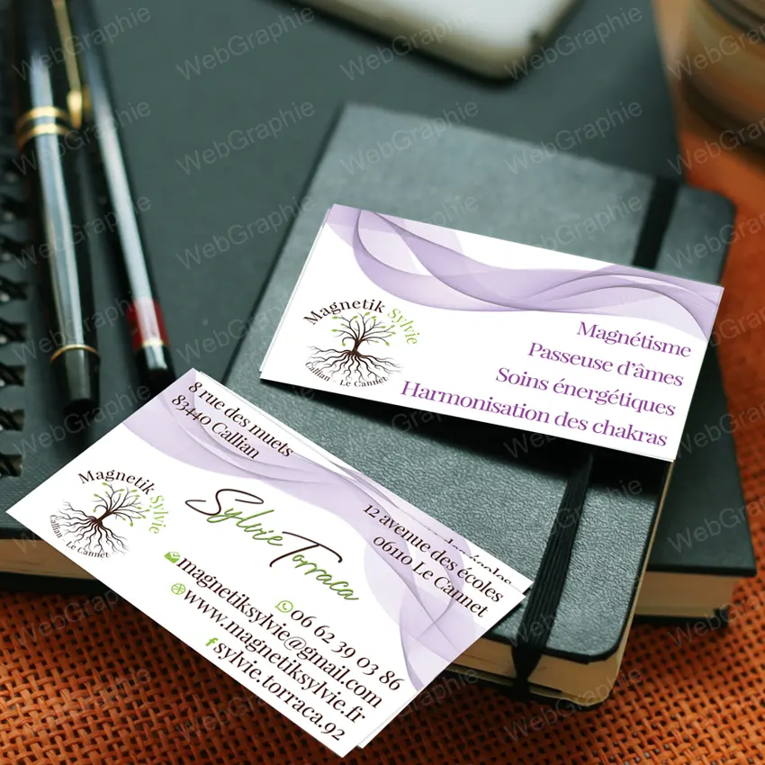 Création de cartes de visite par WebGraphie