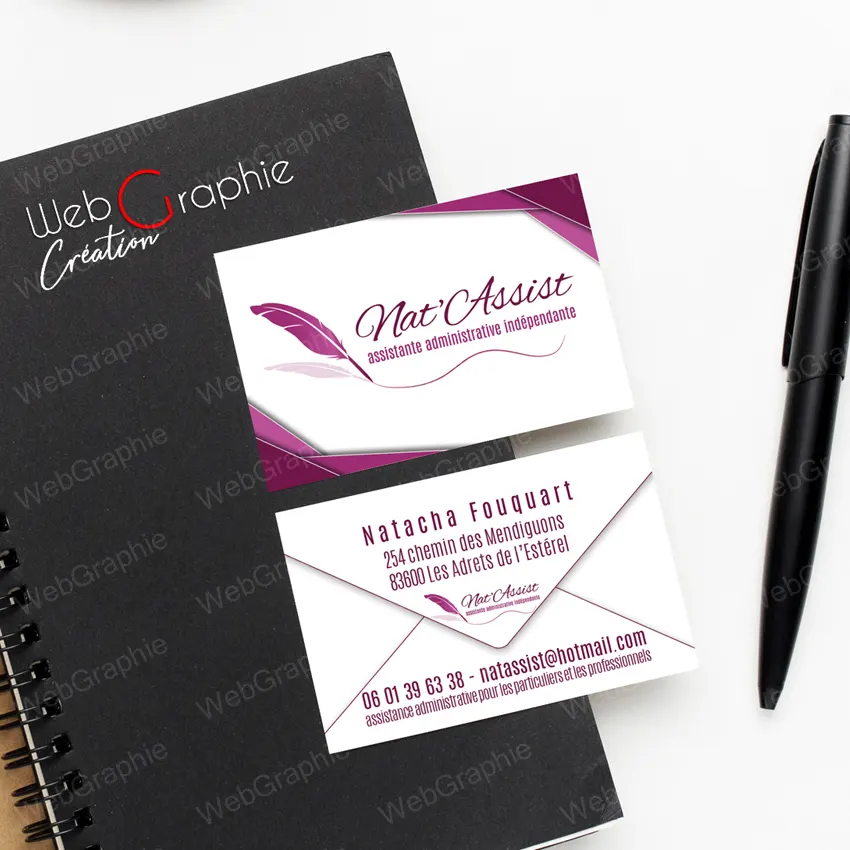 Création de cartes de visite par WebGraphie