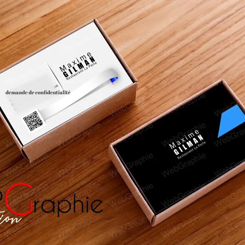 Création de cartes de visite par WebGraphie