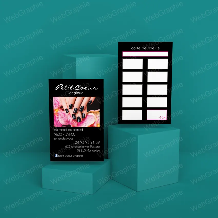 Création de cartes de visite par WebGraphie