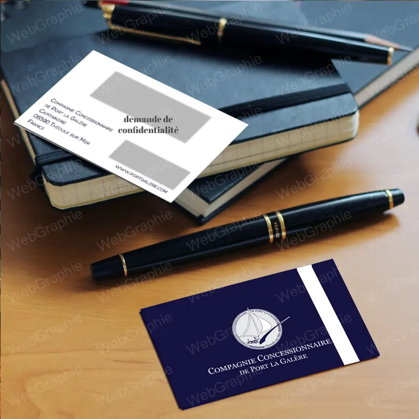 Création de cartes de visite par WebGraphie