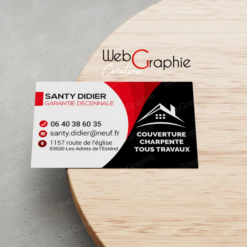 Création de cartes de visite par WebGraphie