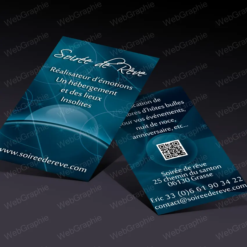 Création de cartes de visite par WebGraphie