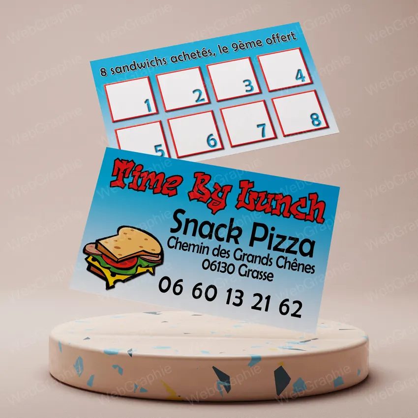 Création de cartes de visite par WebGraphie