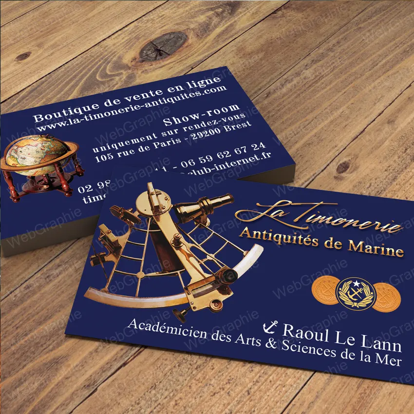 Création de cartes de visite par WebGraphie