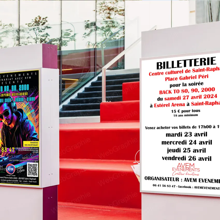 Création d'affiche backlit par WebGraphie